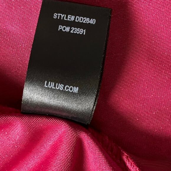 Lulus Shine of Your Life Wine Red Velvet Holiday Wrap Dress Women's Size Small - Picture 9 of 11